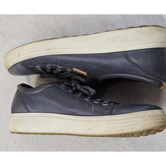 Ecco Mens/Womens Black Leather Golf Shoes‎ Sneakers Spikeless Unisex Size 42